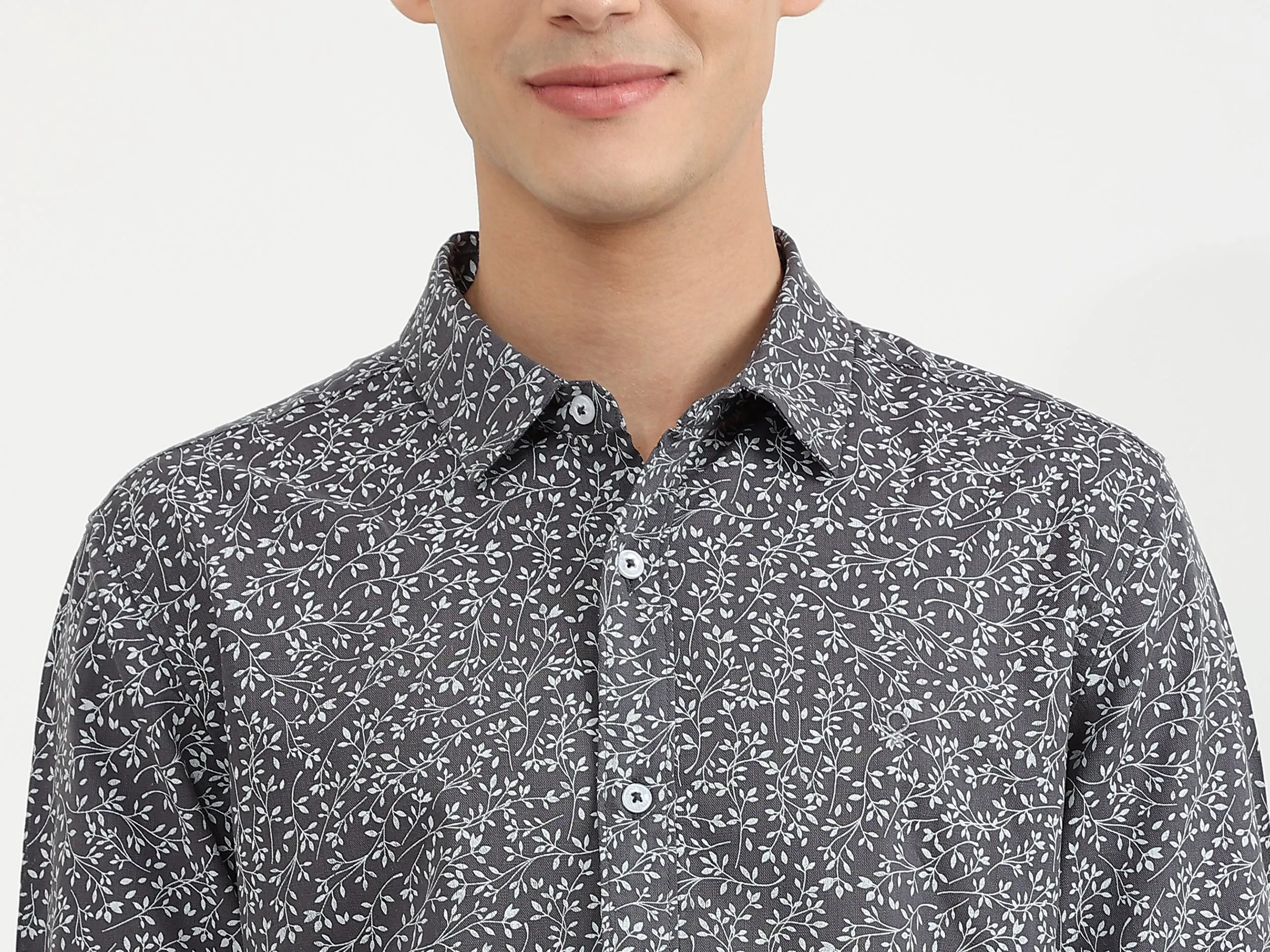 Mens Slim Fit Printed Shirt