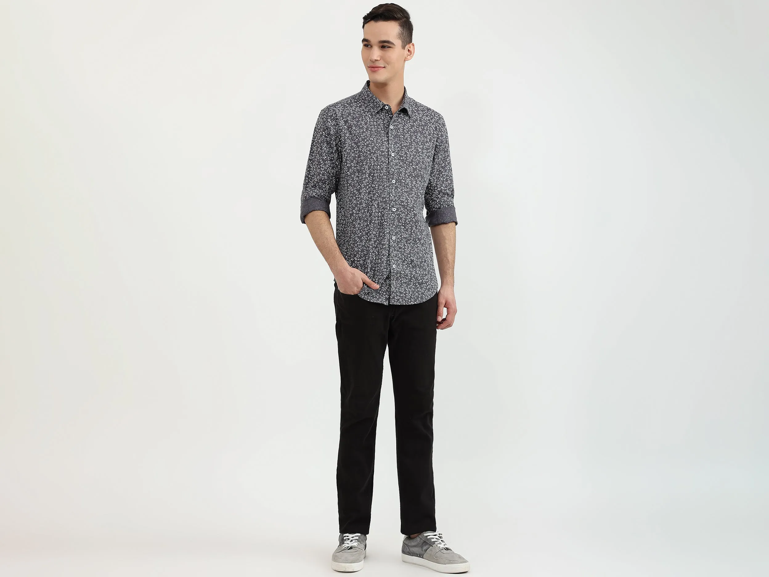 Mens Slim Fit Printed Shirt
