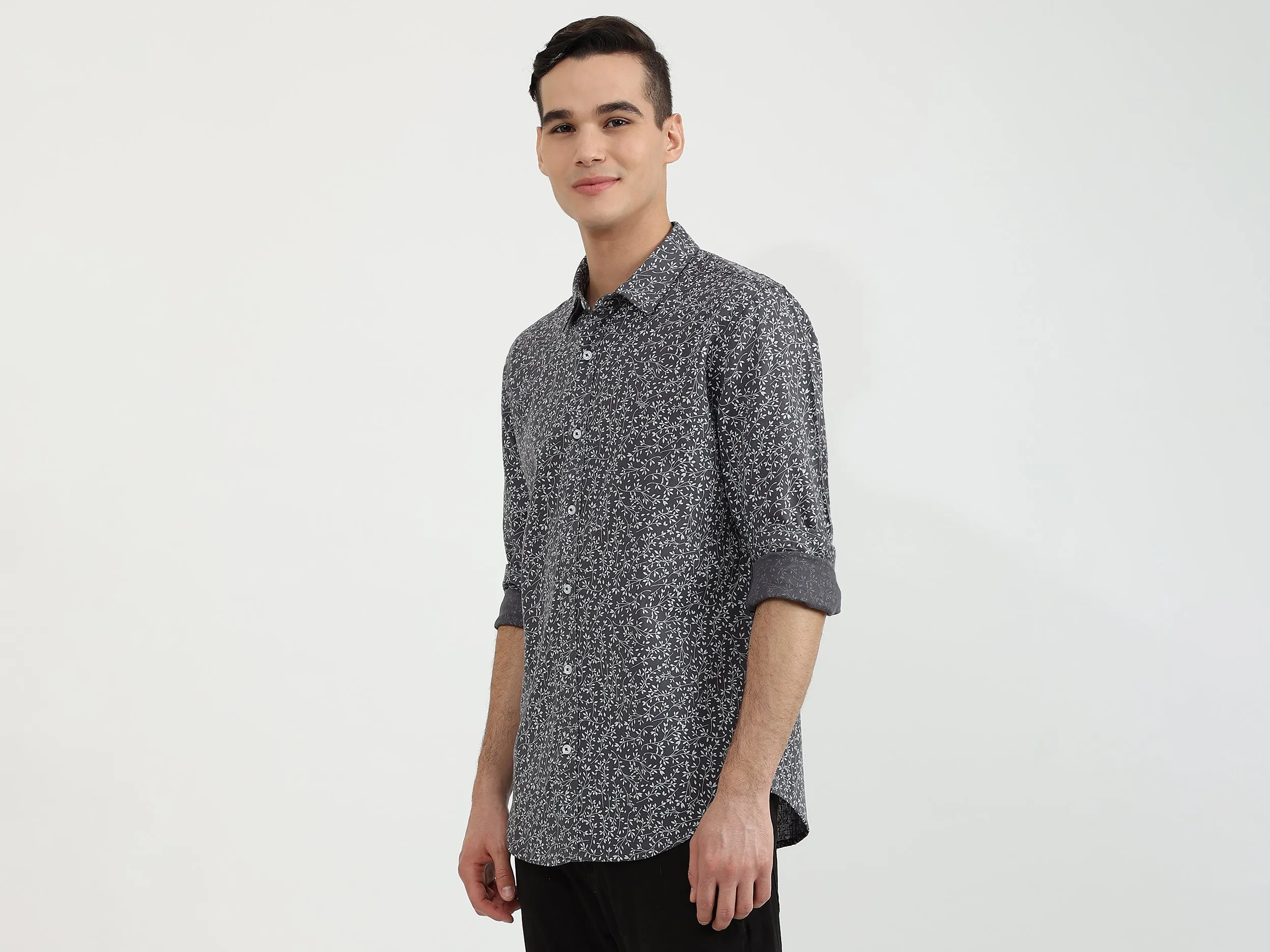 Mens Slim Fit Printed Shirt