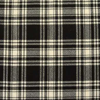 Menzies Black & White Modern Tartan Self-Tie Bow Tie