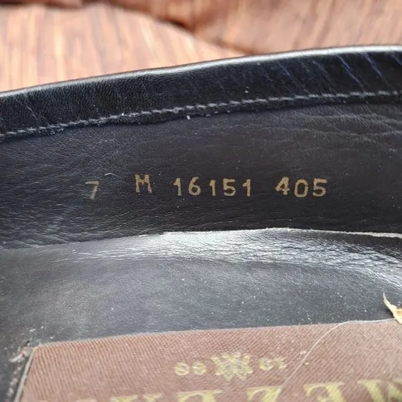 Mezlan Black Leather Penny Loafer Men's Size 7