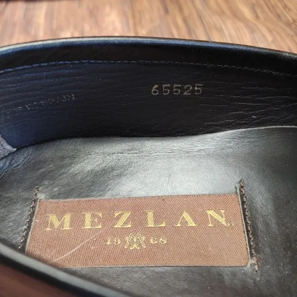 Mezlan Black Leather Penny Loafer Men's Size 7