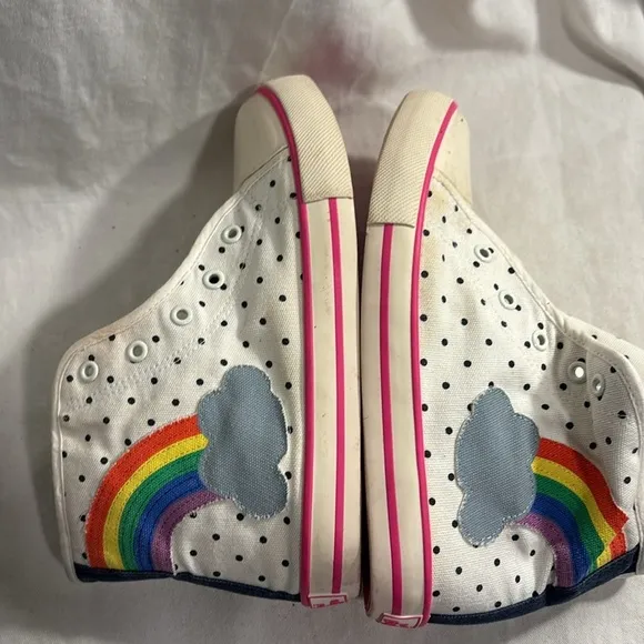 Mini Boden Rainbow Dot Zip High Top Sneakers EU 36 US Kids 4 Women’s 6