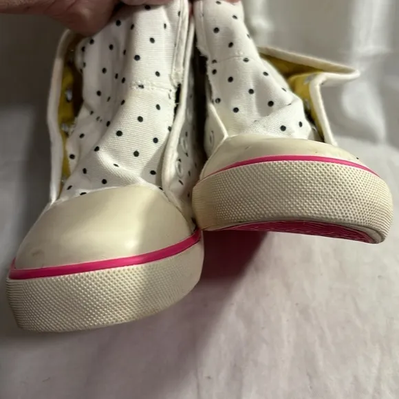 Mini Boden Rainbow Dot Zip High Top Sneakers EU 36 US Kids 4 Women’s 6