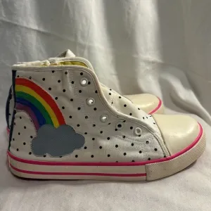 Mini Boden Rainbow Dot Zip High Top Sneakers EU 36 US Kids 4 Women’s 6