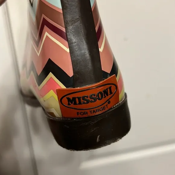 Missoni for Target Rain Boots in Zig Xag Venetian size 8