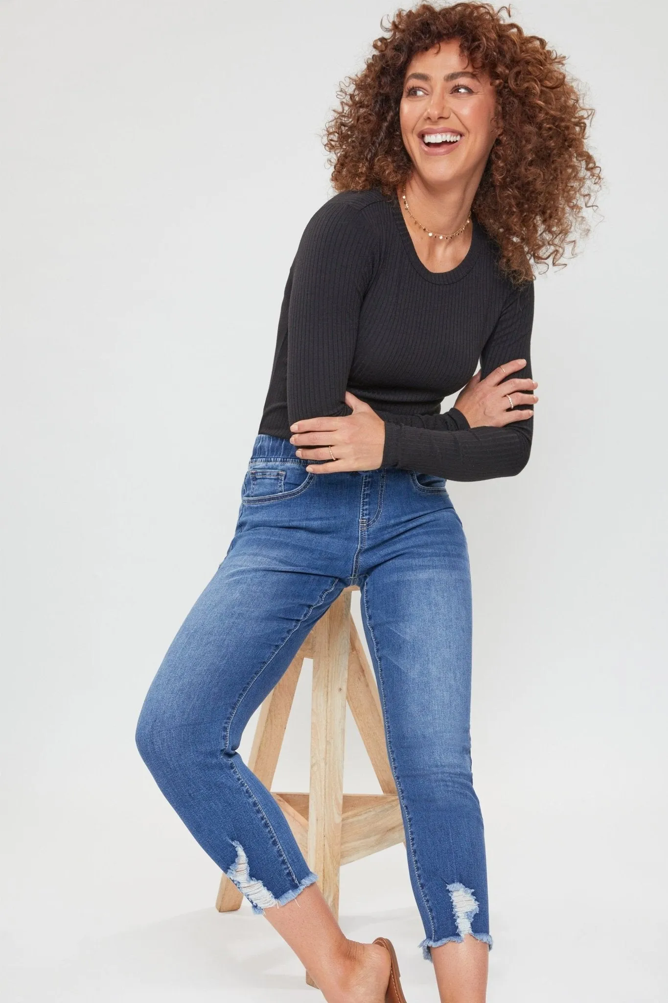 Missy Petite High-Rise Denim Ankle Jogger 6 Pack
