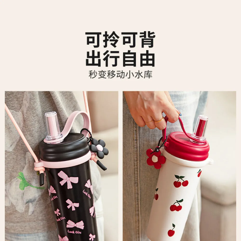 Modern Housewife Floral Straw 316 Stainless Steel Insulated Bottle - 750ml
