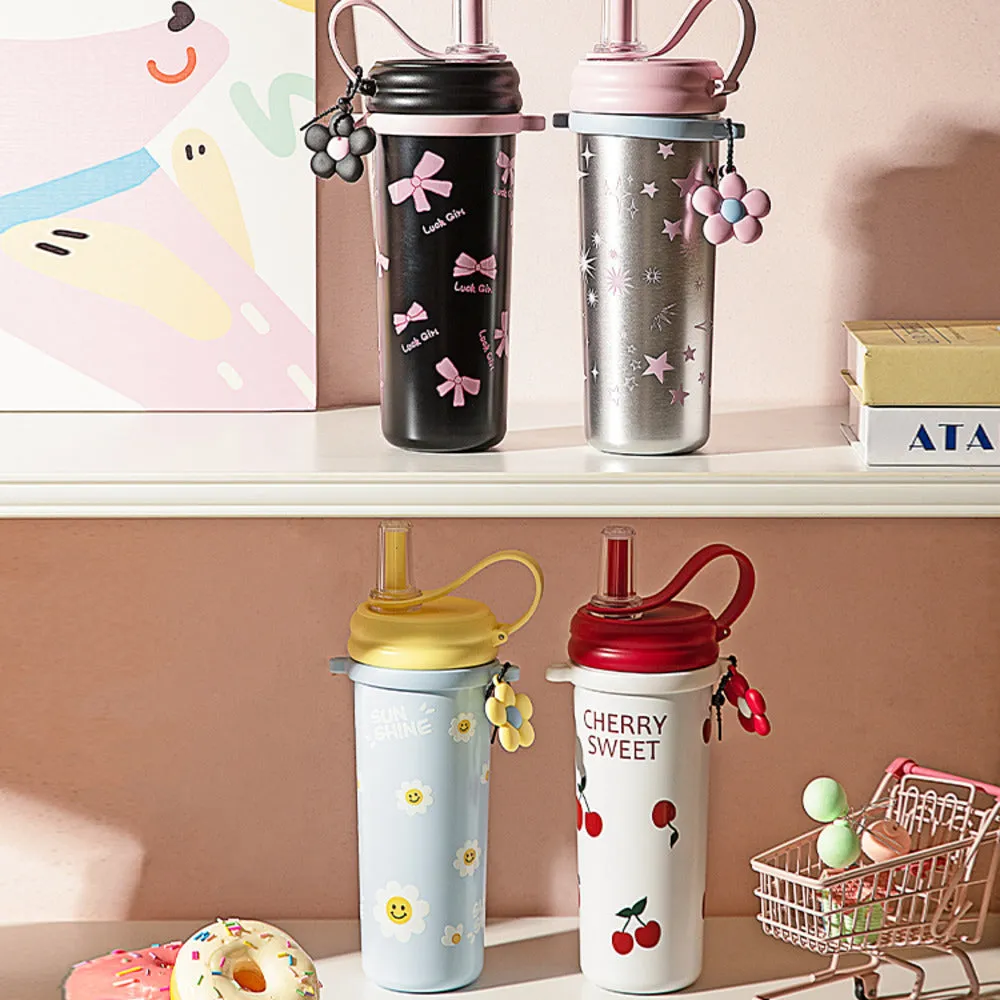 Modern Housewife Floral Straw 316 Stainless Steel Insulated Bottle - 750ml