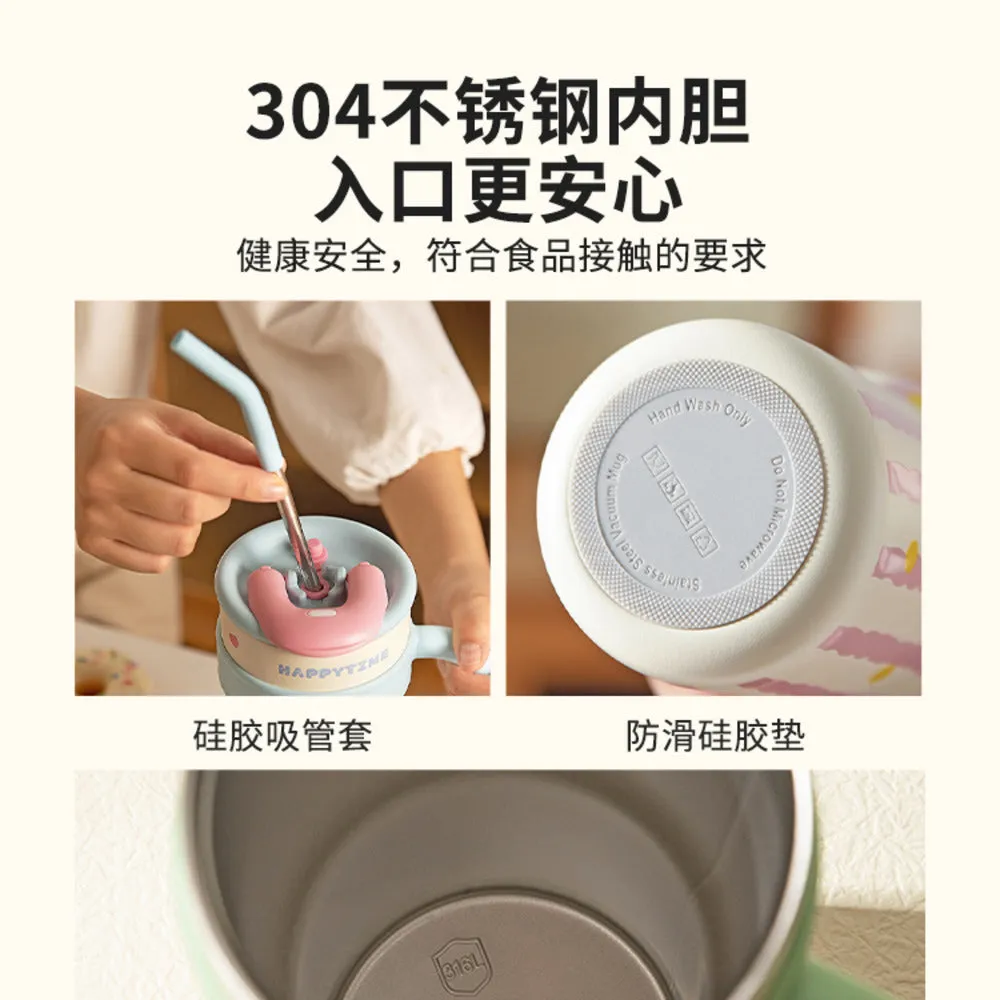 Modern Sweet Home 304 Stainless Steel Insulated Tumbler with Strawberry Dog Design - 700ml