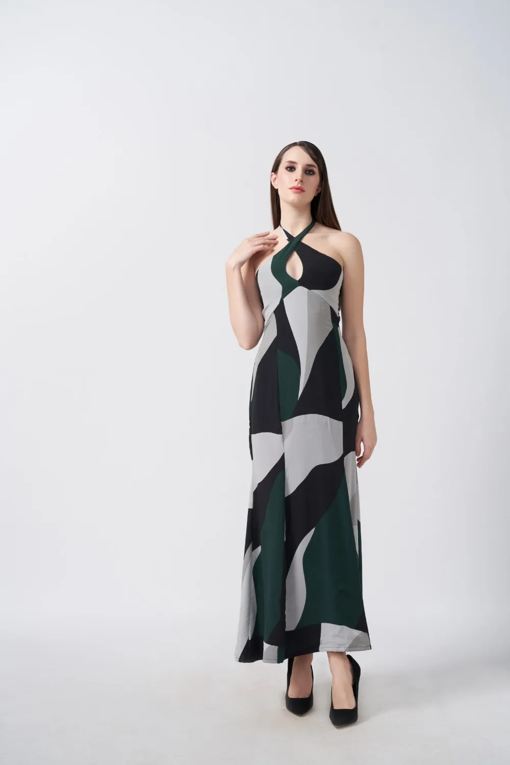 Mystic Symphony Tie-Back Dress