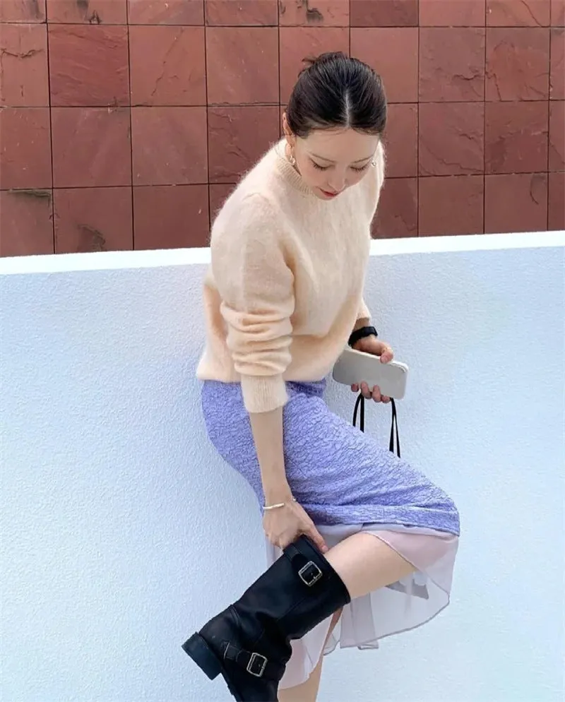 NEW & INSTOCK  - Korean Leather Buckle Up Martin Boots