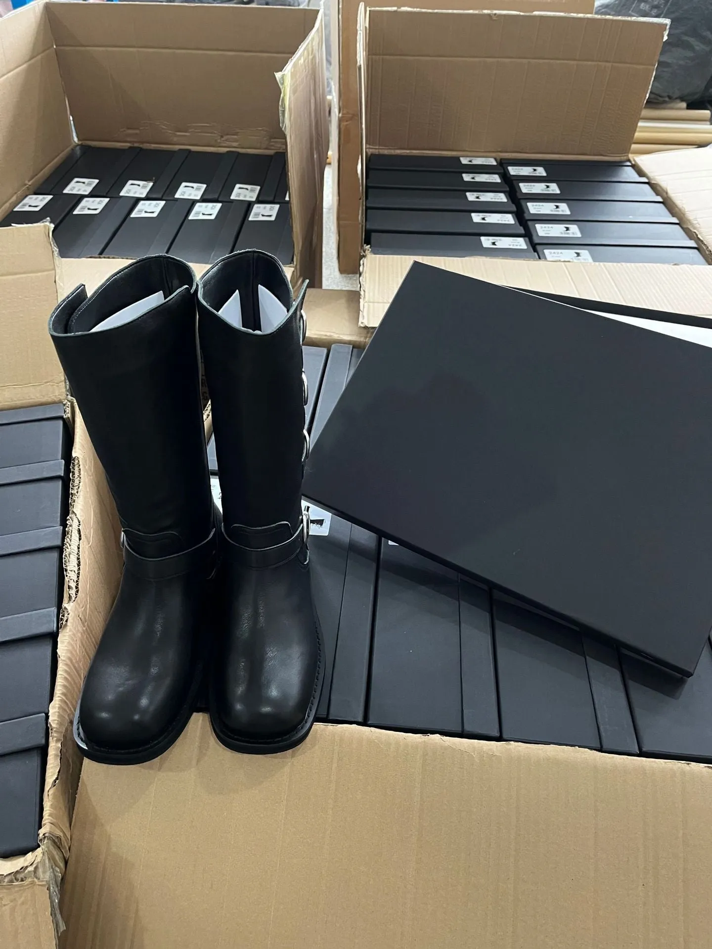 NEW & INSTOCK  - Korean Leather Buckle Up Martin Boots