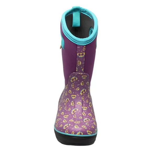 NEW BOGS girl's classic tacos boots in violet multi