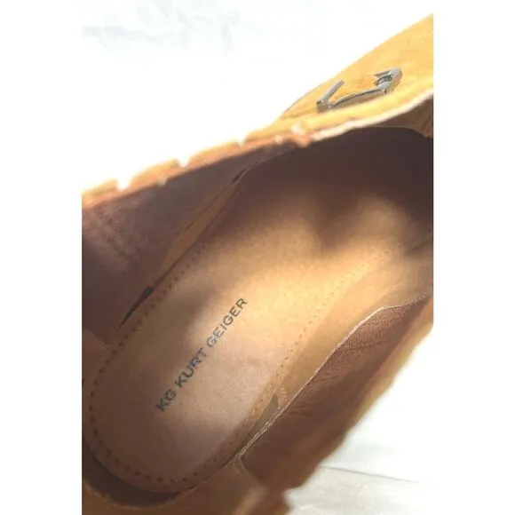 New Kurt Geiger Sz 41 US 8 Jax Tan Buckle Mens Chelsea Boots Fall Preppy Cabin*