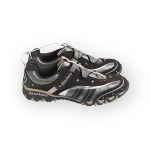 new Skechers 🜸 Incredible Elastika Laceless Sneakers 🜸 Brown Pink Sparkle 🜸 3