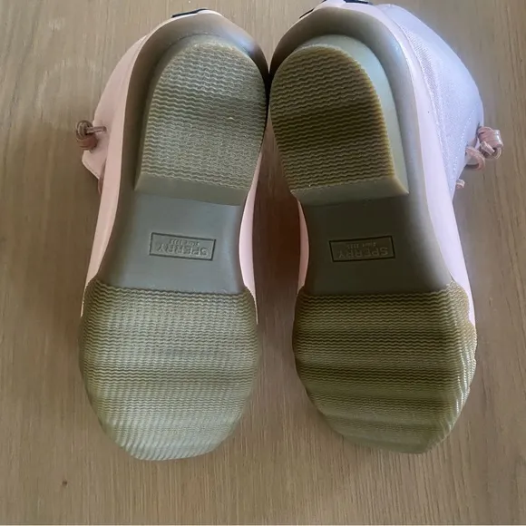 New Sperry Saltwater Waterproof Duck Booties, Girls, Blush Sz 5 Youth