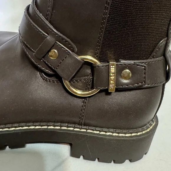 New Tommy Hilfiger Women’s Jiola Lug Sole Knee High Brown Riding Boot Size 6M