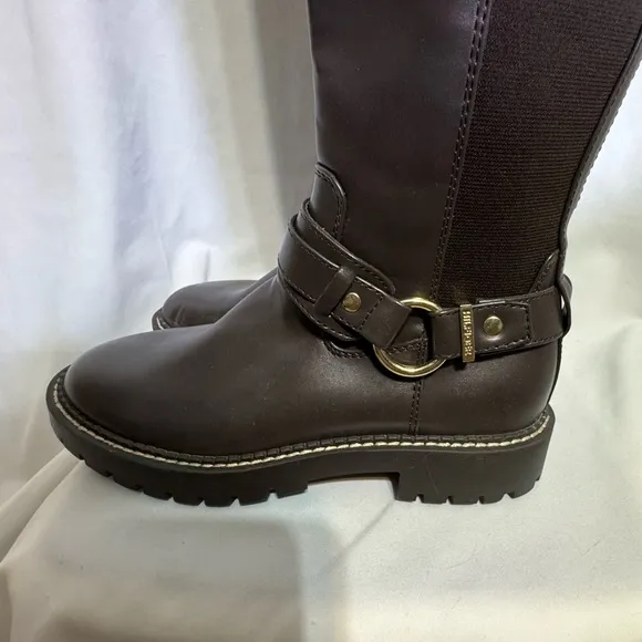 New Tommy Hilfiger Women’s Jiola Lug Sole Knee High Brown Riding Boot Size 6M