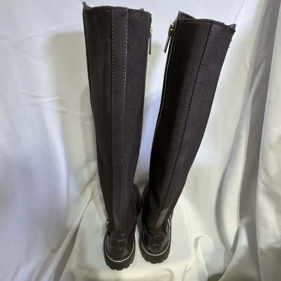New Tommy Hilfiger Women’s Jiola Lug Sole Knee High Brown Riding Boot Size 6M