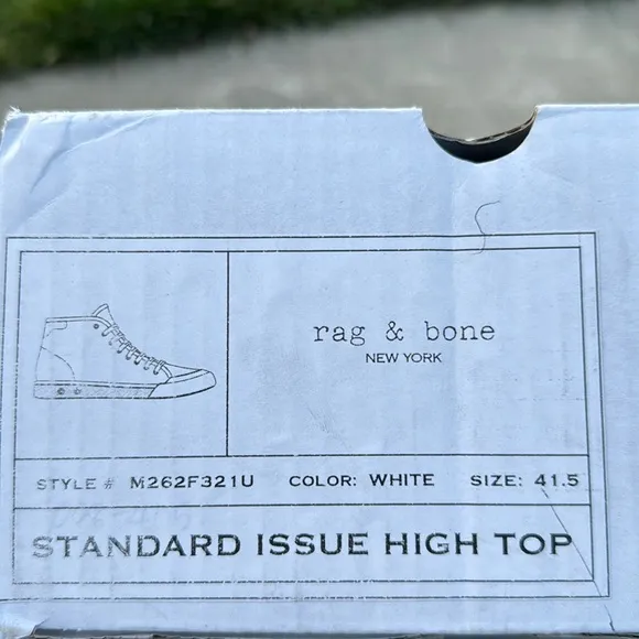 NIB Men’s Rag &amp; Bone Standard Issue High Top Shoes