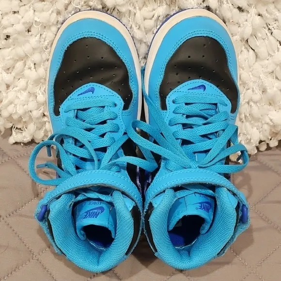 Nike Air Force 1 Blue and Black High-Top Sneakers