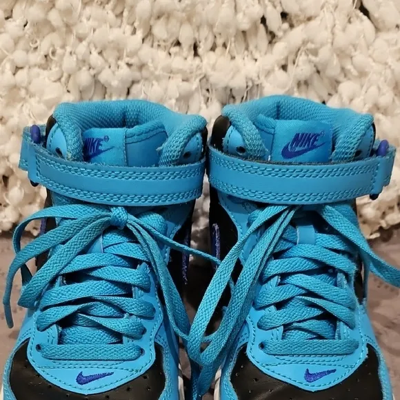 Nike Air Force 1 Blue and Black High-Top Sneakers