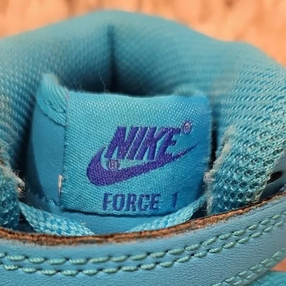 Nike Air Force 1 Blue and Black High-Top Sneakers