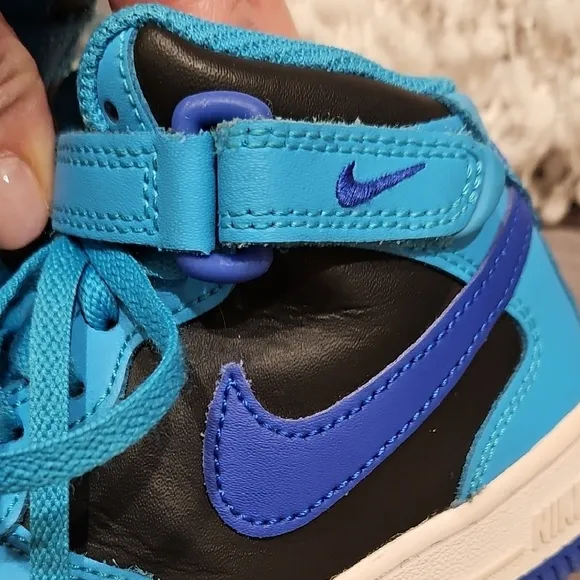 Nike Air Force 1 Blue and Black High-Top Sneakers
