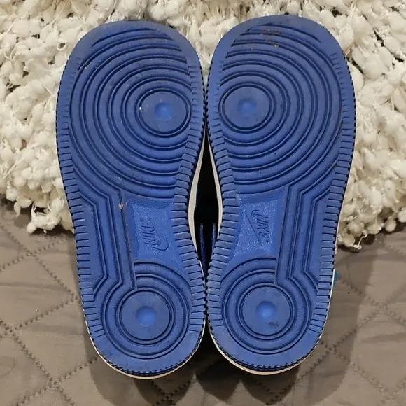 Nike Air Force 1 Blue and Black High-Top Sneakers