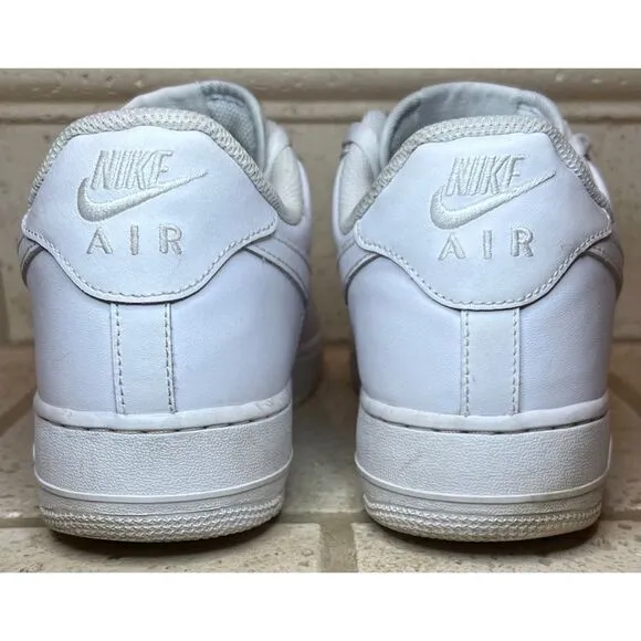 Nike Air Force 1 '07 Low Top Sneakers TripleWhite Men's 315122-111 Size 12