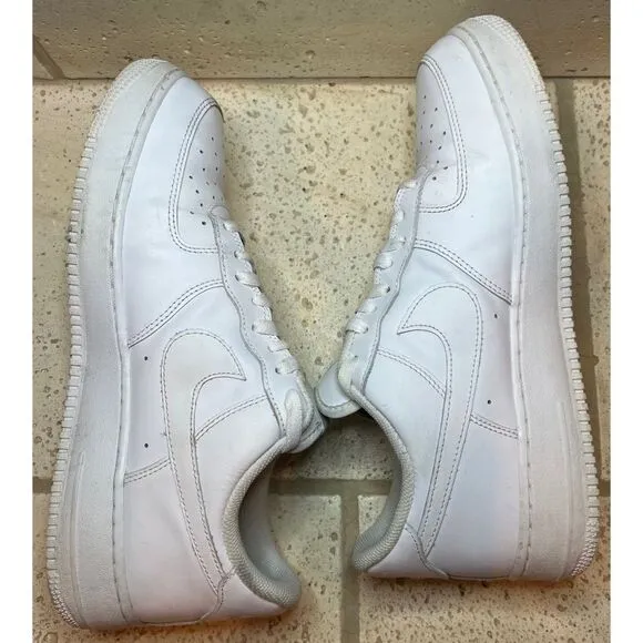Nike Air Force 1 '07 Low Top Sneakers TripleWhite Men's 315122-111 Size 12
