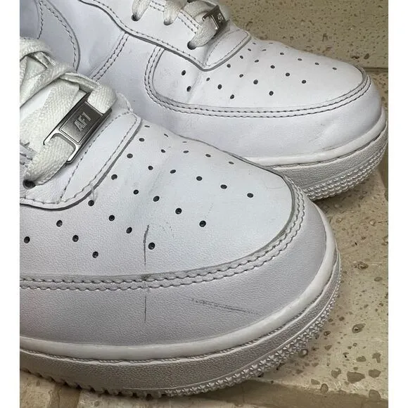 Nike Air Force 1 '07 Low Top Sneakers TripleWhite Men's 315122-111 Size 12