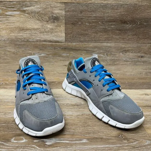 Nike Air Huarache Free Gray/Blue Athletic Shoes Men's Size 11