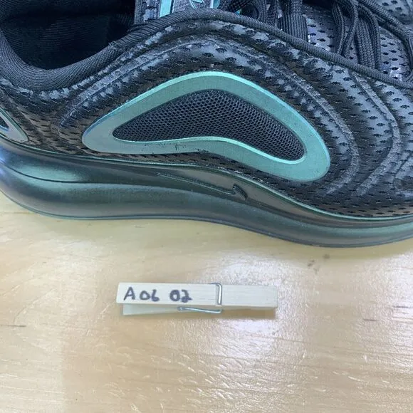 Nike Air Max 720 GS Women’s Size 8.5 / 7Y Shoes Black Lace Up Athletic Sneakers