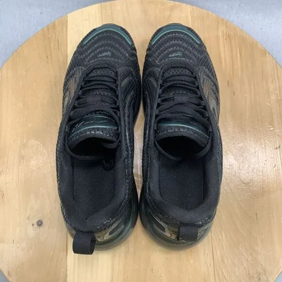 Nike Air Max 720 GS Women’s Size 8.5 / 7Y Shoes Black Lace Up Athletic Sneakers