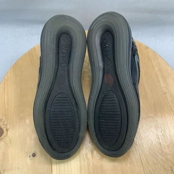 Nike Air Max 720 GS Women’s Size 8.5 / 7Y Shoes Black Lace Up Athletic Sneakers