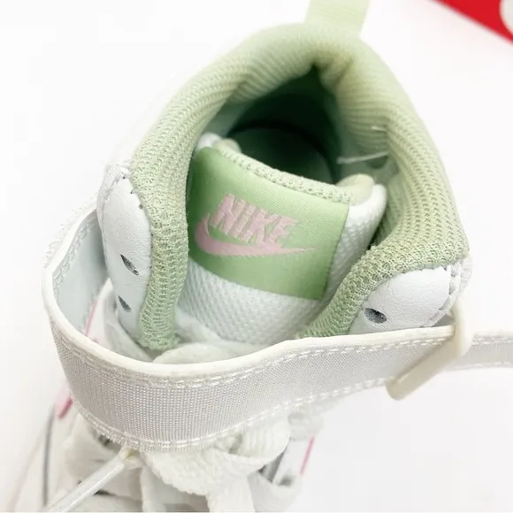 Nike Court Borough Mid 2 GS Summit White Pink Foam High Top Sneakers