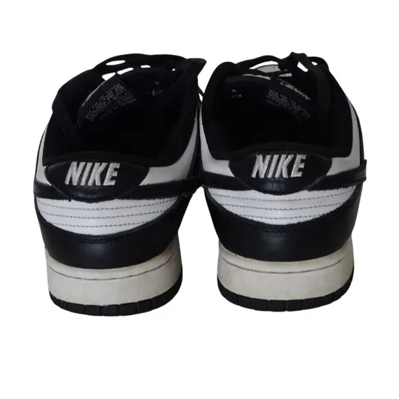 Nike Dunk Low Retro Black White Panda Leather Sneakers Men Size 9.5 DD1391 100