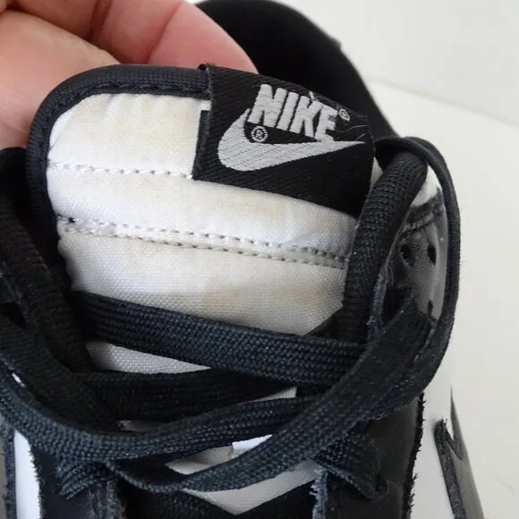 Nike Dunk Low Retro Black White Panda Leather Sneakers Men Size 9.5 DD1391 100