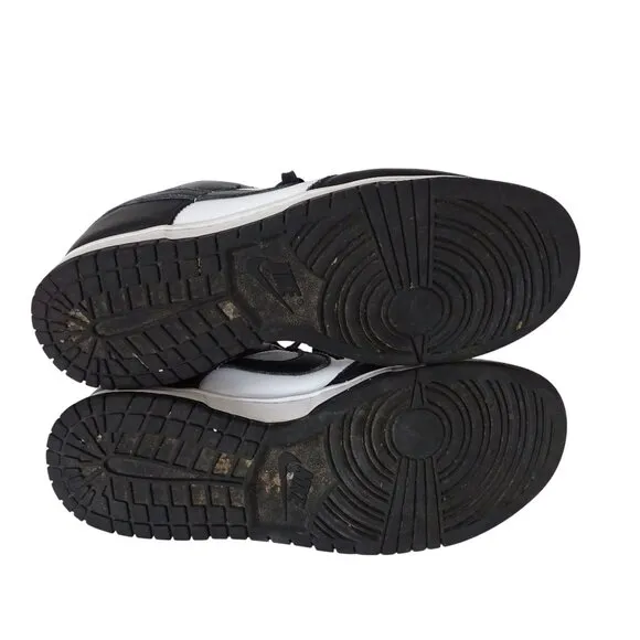 Nike Dunk Low Retro Black White Panda Leather Sneakers Men Size 9.5 DD1391 100