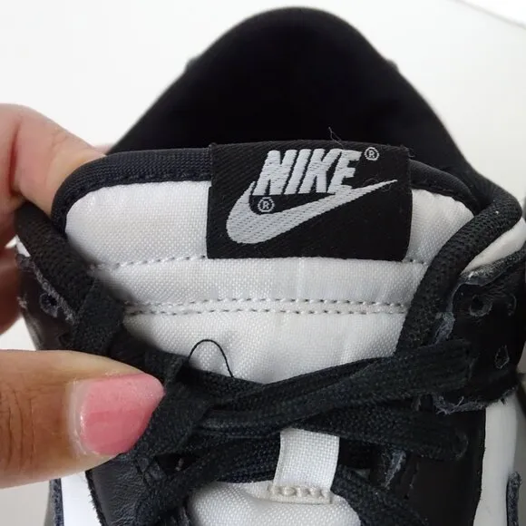 Nike Dunk Low Retro Black White Panda Leather Sneakers Men Size 9.5 DD1391 100