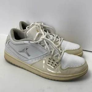 Nike Triple White Air Jordan 1 Low Cut Men's Sneakers 350610-105 Size 11