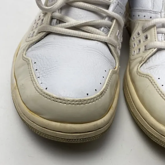 Nike Triple White Air Jordan 1 Low Cut Men's Sneakers 350610-105 Size 11