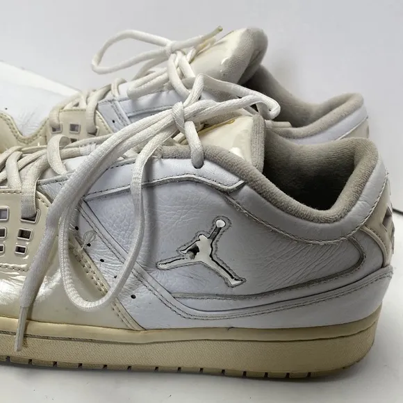 Nike Triple White Air Jordan 1 Low Cut Men's Sneakers 350610-105 Size 11