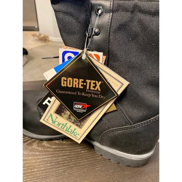 NORTHLAKE MEN'S SAFARI 8&quot; GORTEX BLACK INSULATED BOOTS SZ 12M NWT