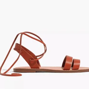 NWOT Madewell The Boardwalk Ankle Tie Wrap Sandal 7.5