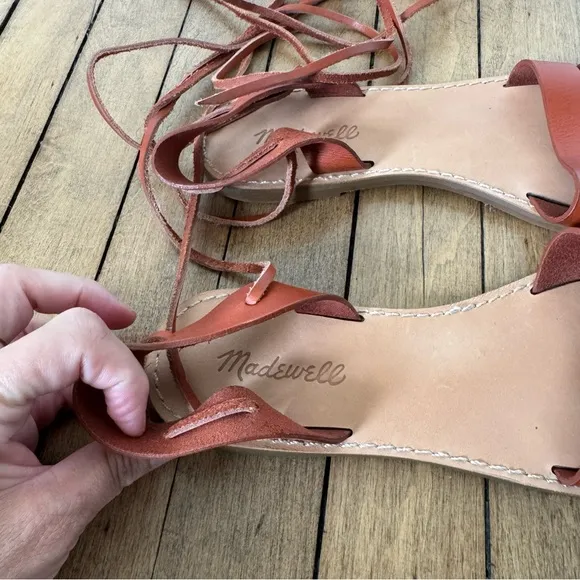 NWOT Madewell The Boardwalk Ankle Tie Wrap Sandal 7.5