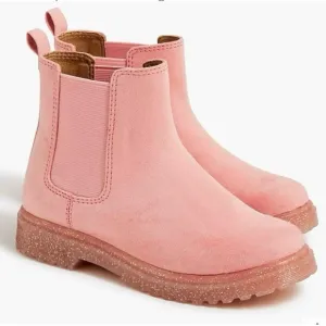 NWT- J. Crew Crewcuts- Girls Chelsea Boots in Sweet Rose. Size:4