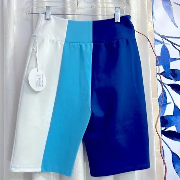 NWT Women’s Staud Cruise Colorblock Bike Shorts Size Small